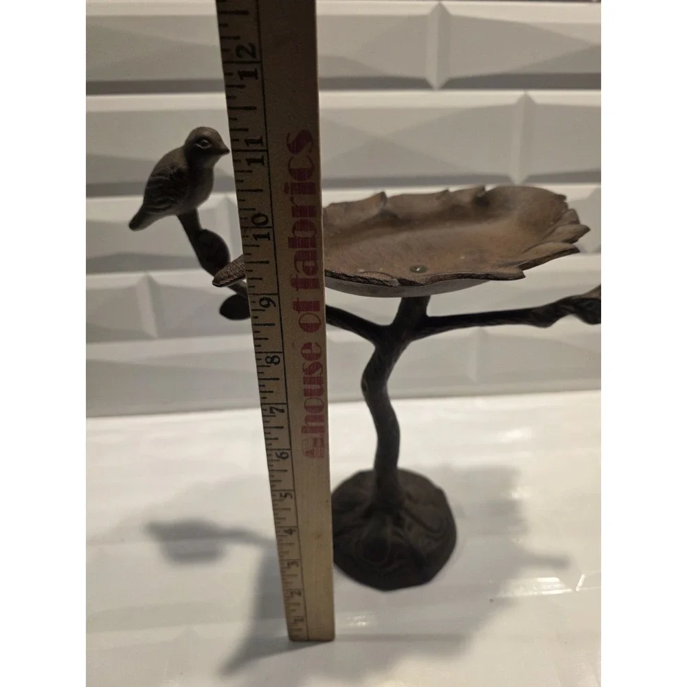 Cast Iron Tabletop Garden Bird Bath, Feeder or Trinket Dish 11